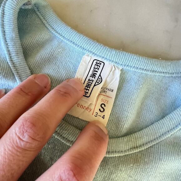 Vintage 80s Toddler's Sesame Street FUN Ribbed Light Blue Tank Top - Picture 6 of 9